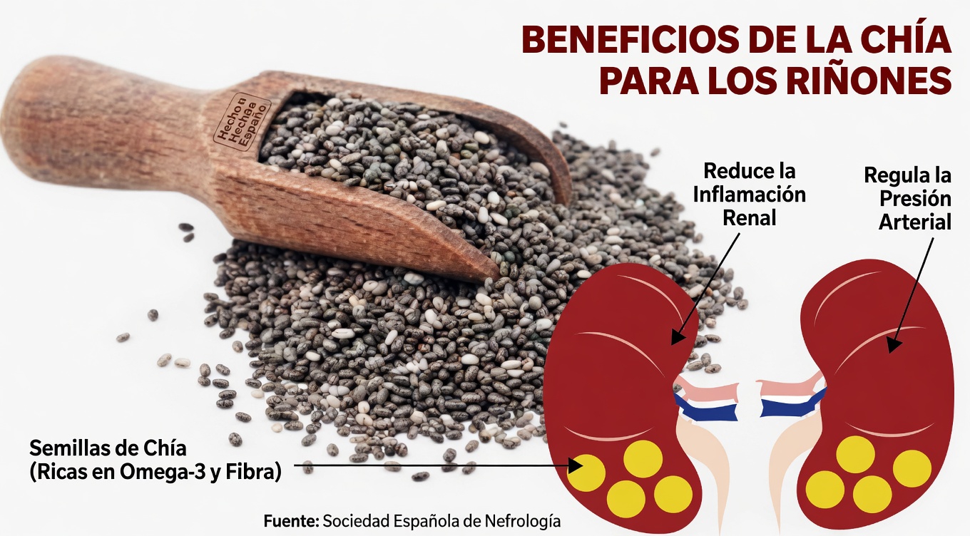 Lo que debes saber sobre tomar una cucharada de semillas de chía al día para apoyar la salud renal