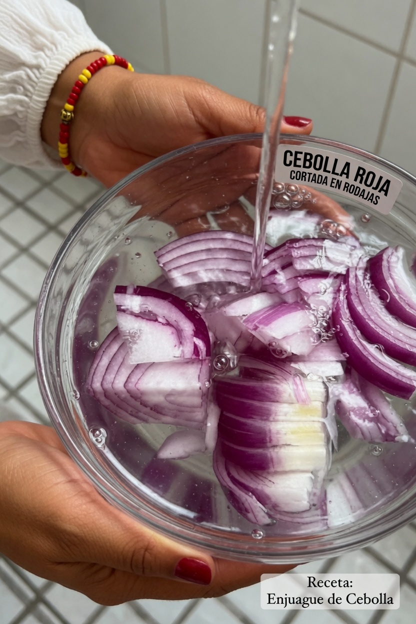 ¿Has probado remojar cebollas rojas en agua para el bienestar diario?