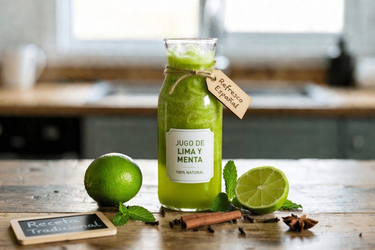 Descubre una sencilla bebida verde diaria con clavo, lima y menta para el bienestar cotidiano