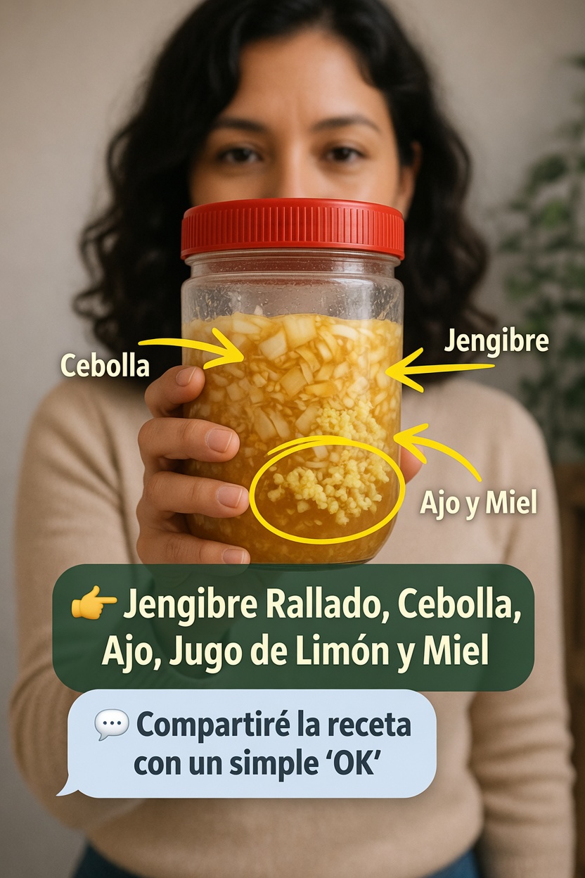 ¿Has probado esta sencilla mezcla de cocina de jengibre rallado, cebolla, ajo, jugo de limón y miel?