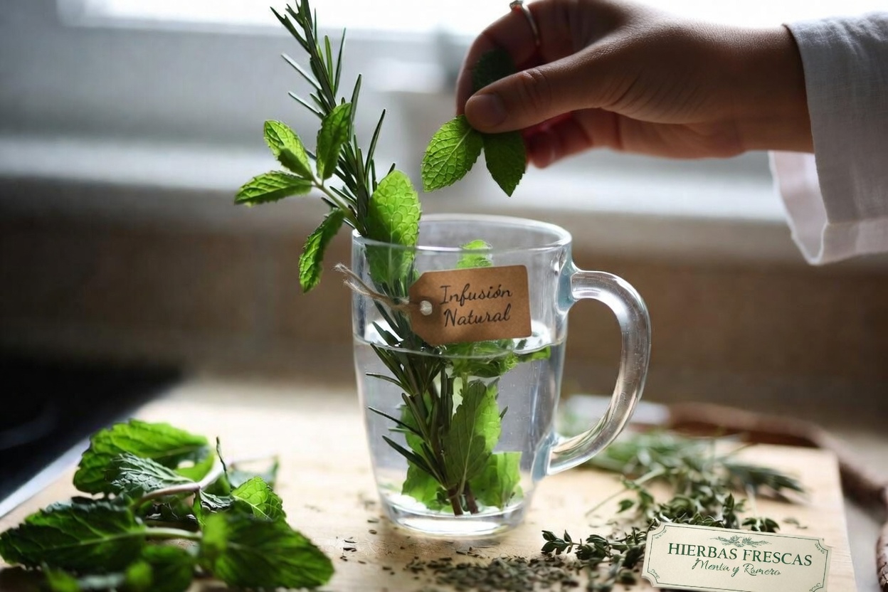 Cómo disfrutar de un refrescante té herbal de menta y romero como parte de tu rutina diaria para el confort articular