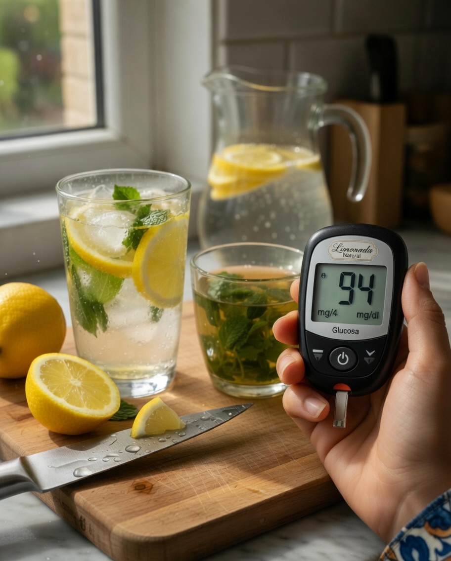 Cómo preparar diariamente esta sencilla bebida de limón y menta para ayudar a mantener niveles saludables de azúcar en la sangre