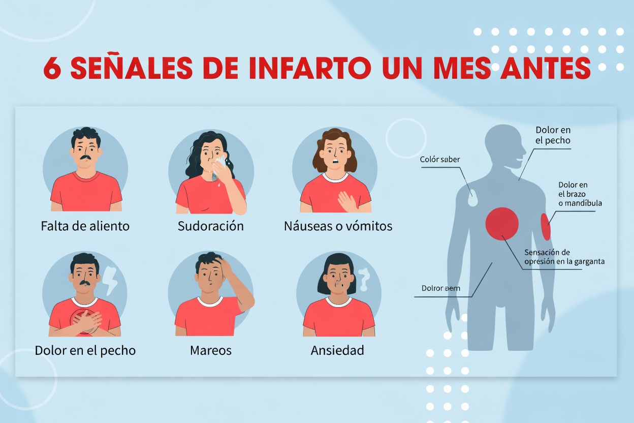 ¿Cuáles son las 9 posibles señales que tu cuerpo puede mostrar un mes antes de un ataque cardíaco?