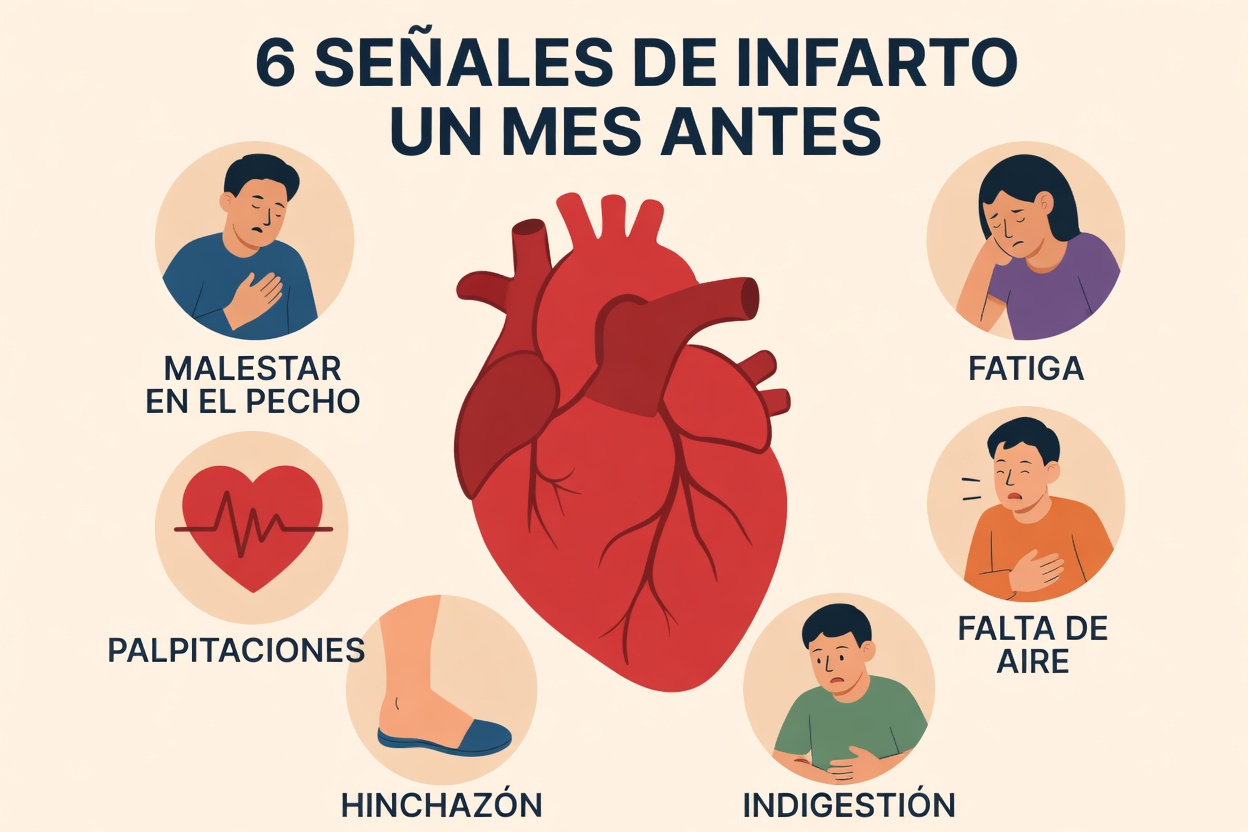 ¿Cuáles son las 9 posibles señales que tu cuerpo puede mostrar un mes antes de un ataque cardíaco?