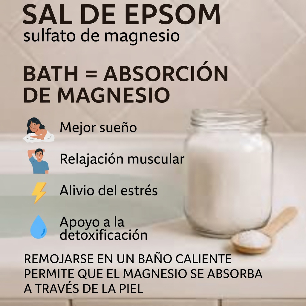 Rutina de sal de Epsom rica en magnesio: ¿Podría este simple hábito matutino favorecer tu bienestar diario?