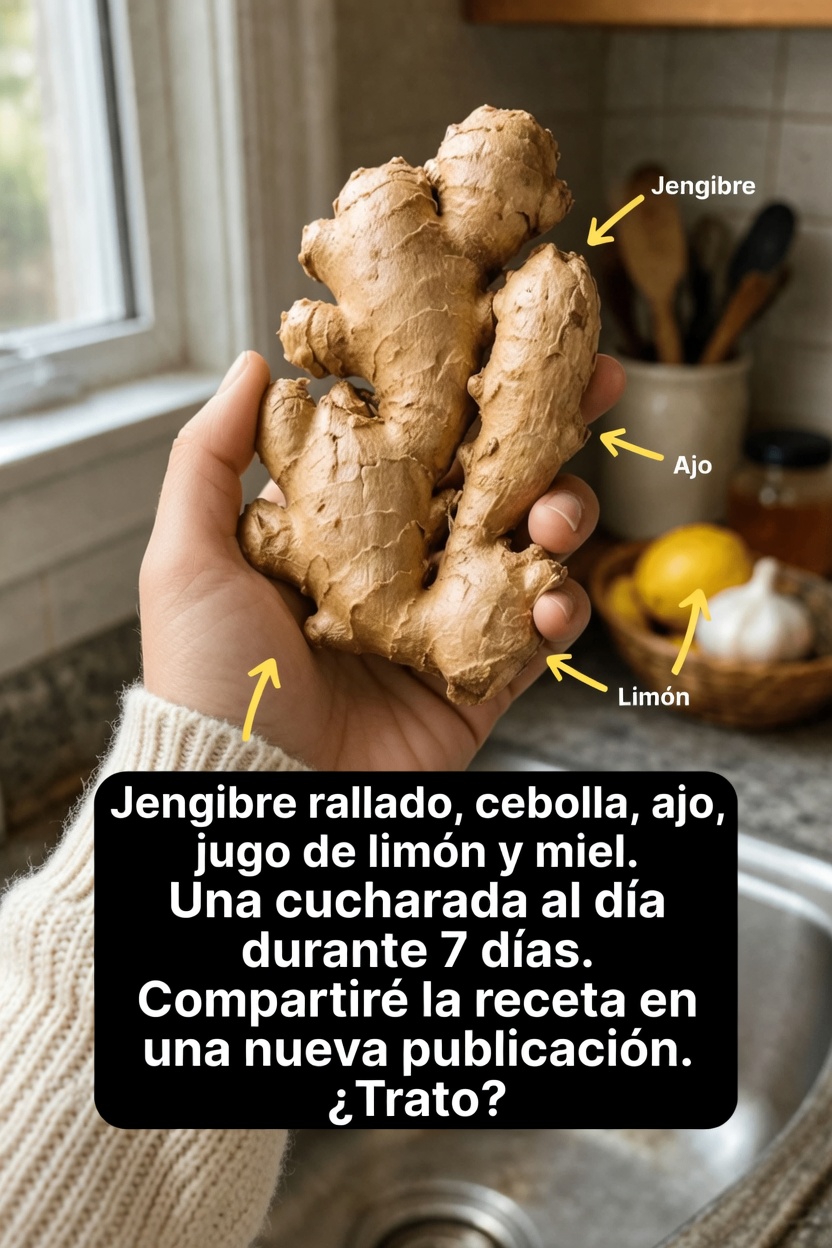 ¿Has probado esta sencilla mezcla de jengibre, cebolla, ajo, limón y miel para el bienestar diario?
