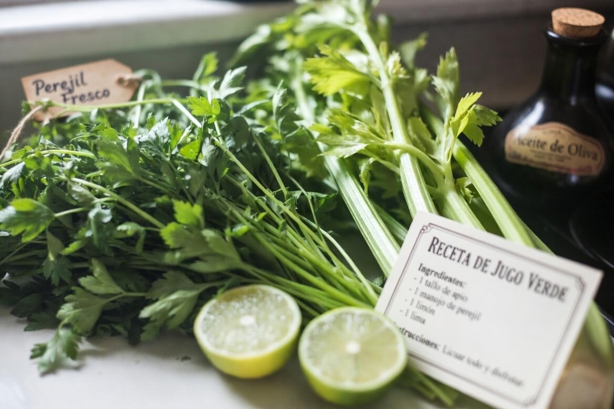 La poderosa receta de jugo verde de la que todos hablan: cómo hacer jugo de apio y perejil en casa
