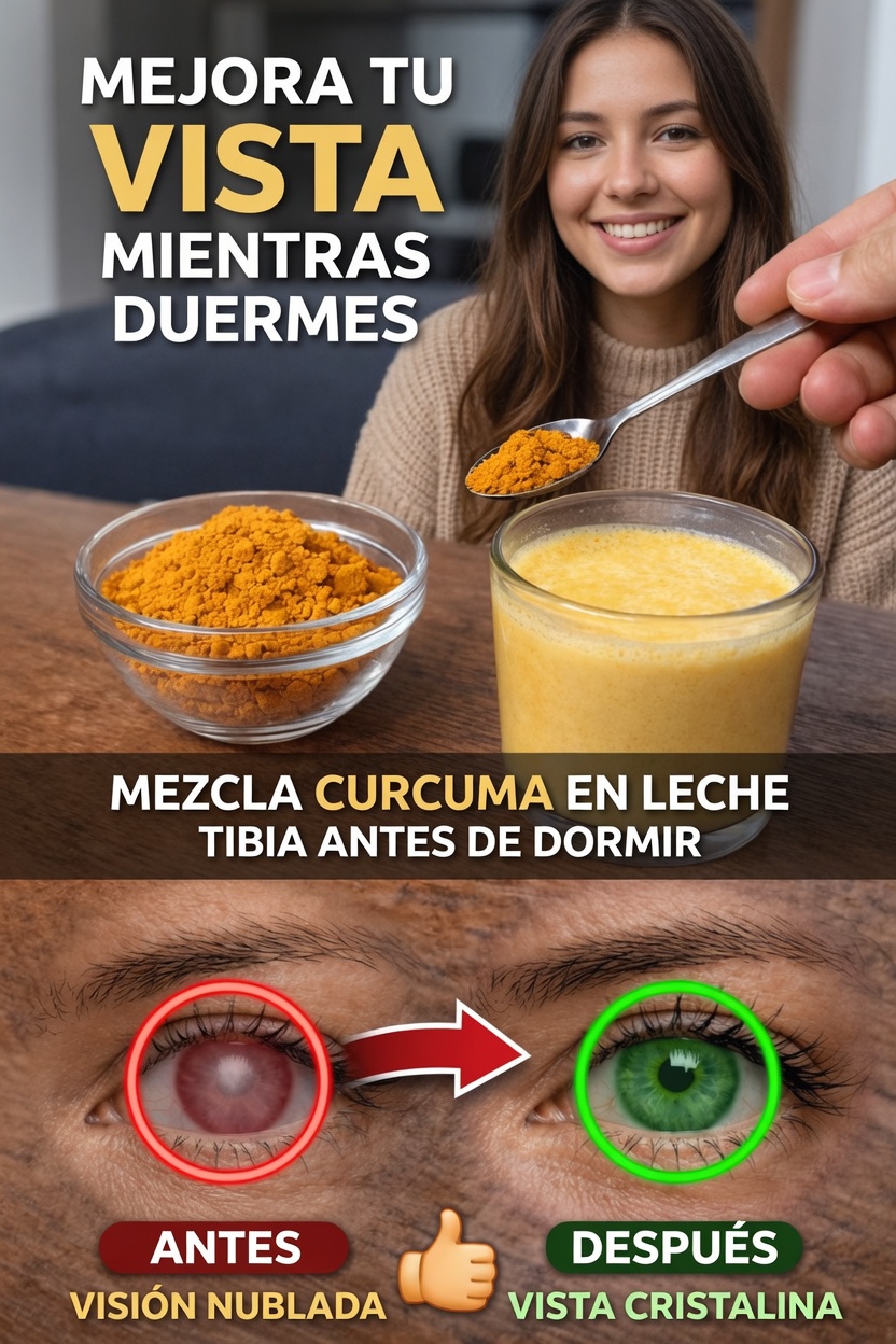 Cómo un simple hábito nocturno de tomar cúrcuma en leche tibia podría favorecer naturalmente la salud de tus ojos