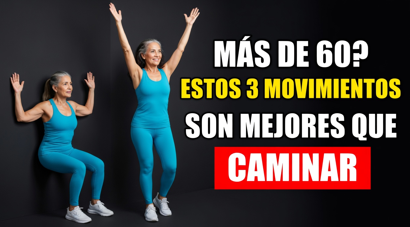 Por qué caminar solo puede no ser suficiente después de los 60, y 5 movimientos simples para añadir y mejorar la fuerza y el equilibrio