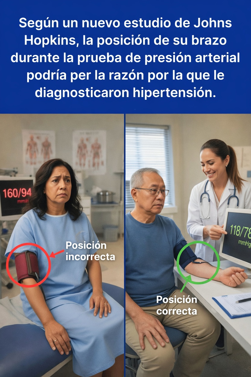 Un nuevo estudio de Johns Hopkins revela cómo la posición de su brazo durante la medición de la presión arterial podría afectar las cifras que ve
