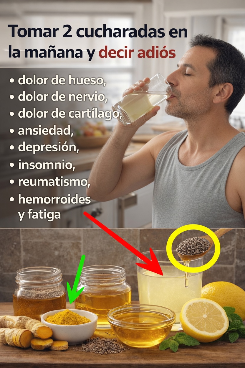 2 cucharadas cada mañana: descubre esta receta fácil con cúrcuma, jengibre, limón, miel y semillas de chía