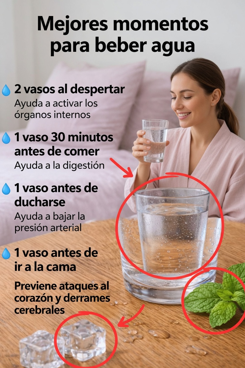 Los mejores momentos para beber agua para una mejor hidratación y bienestar diarios