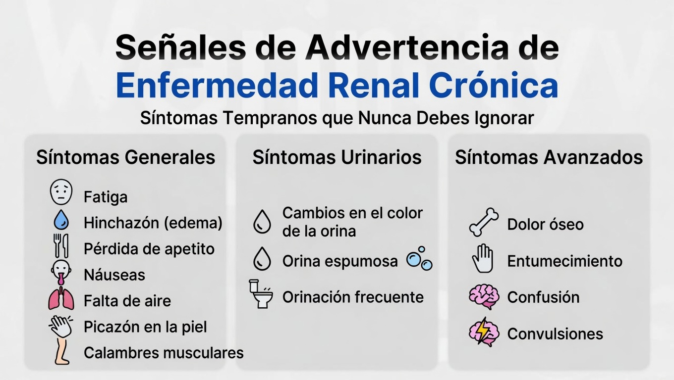 10 señales tempranas de advertencia de la enfermedad renal crónica que nunca debes ignorar