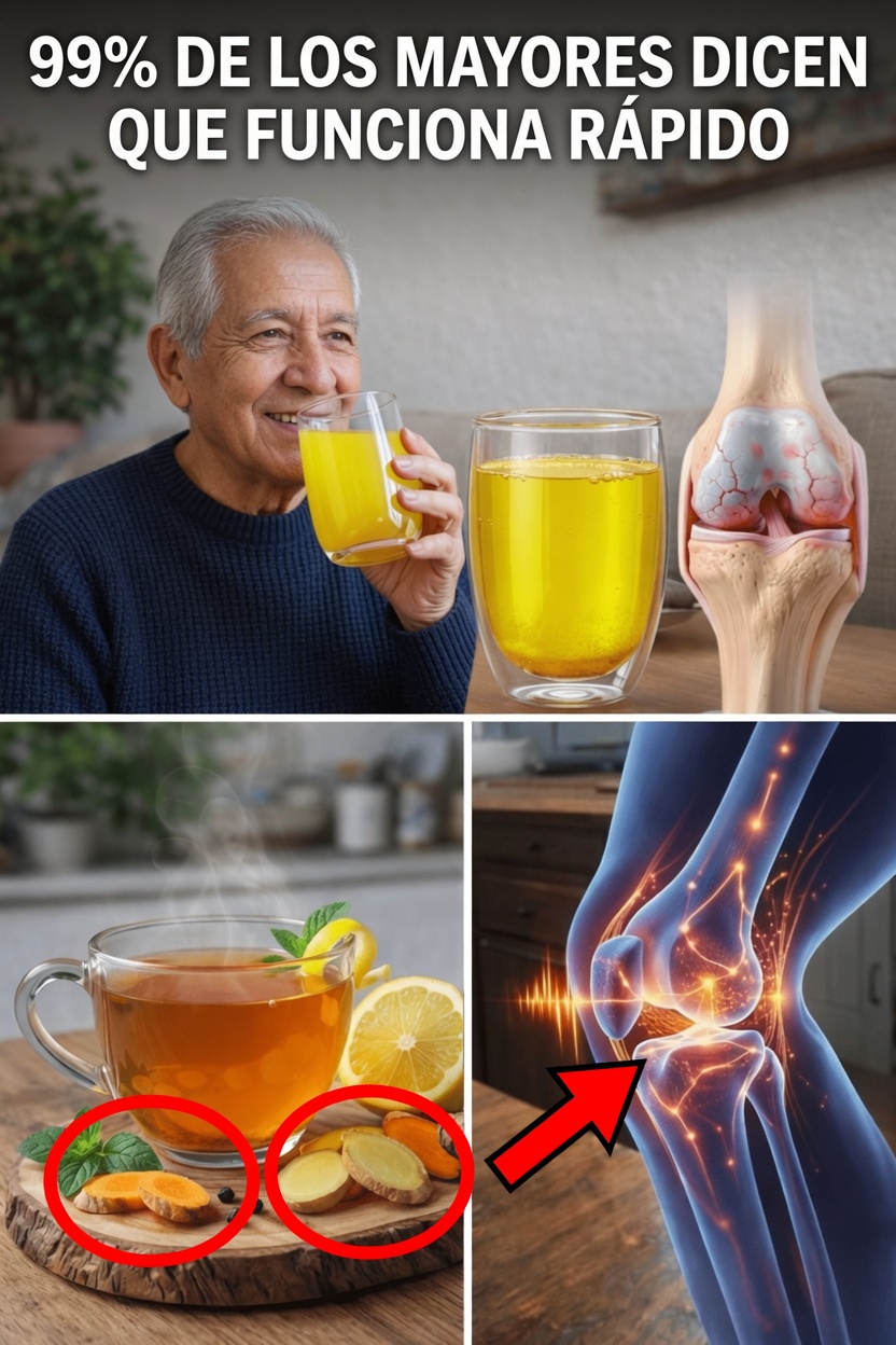 Descubre la sencilla receta de bebida de cúcuma y jengibre que muchos adultos mayores usan para apoyar la salud de las rodillas de forma natural