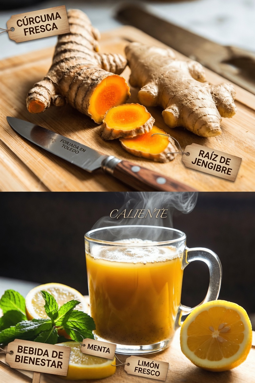 Descubre la sencilla receta de bebida de cúcuma y jengibre que muchos adultos mayores usan para apoyar la salud de las rodillas de forma natural