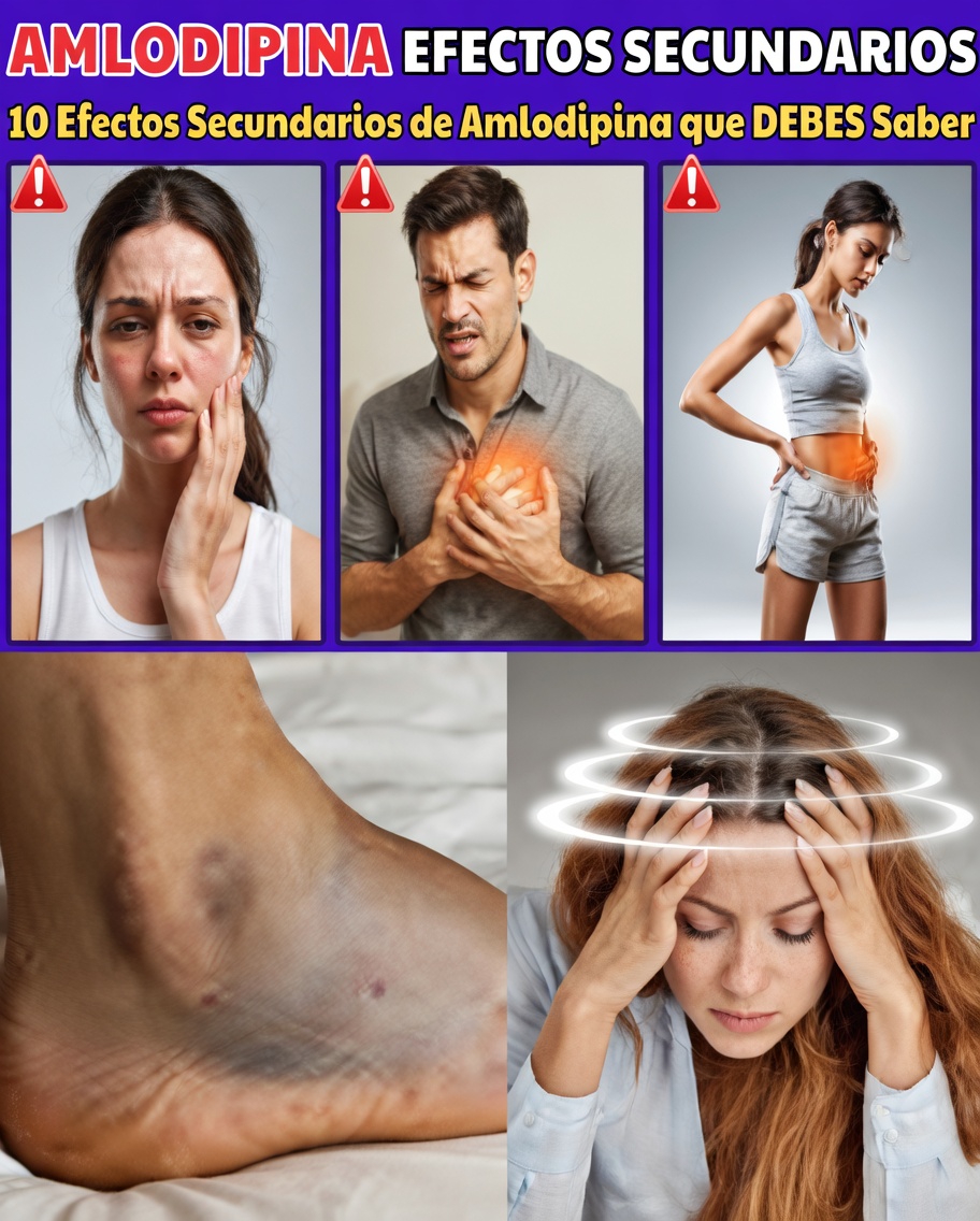 Descubra los 12 efectos secundarios comunes de la amlodipina que necesita conocer y cómo identificarlos