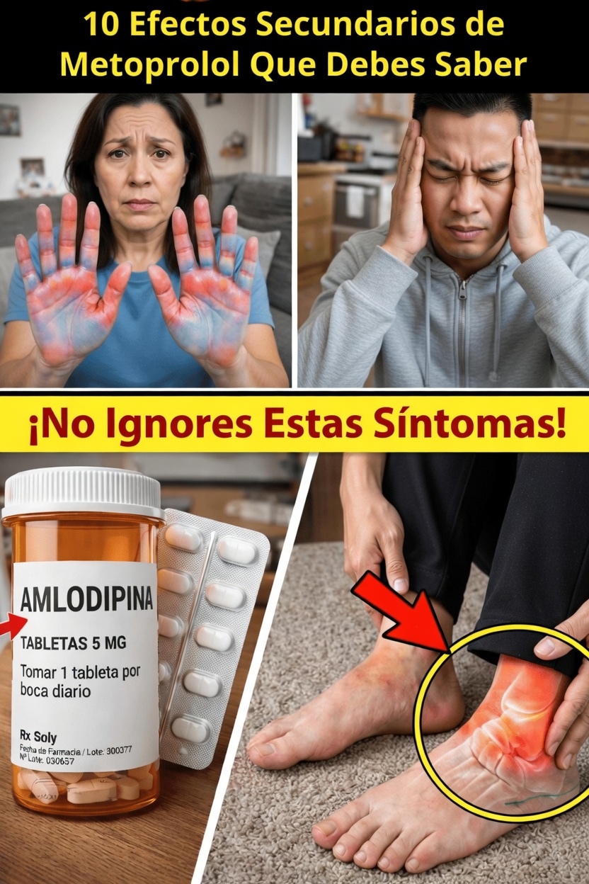 ¿Cuáles son los 10 efectos secundarios comunes de tomar metoprolol y cómo controlarlos adecuadamente en tu rutina?