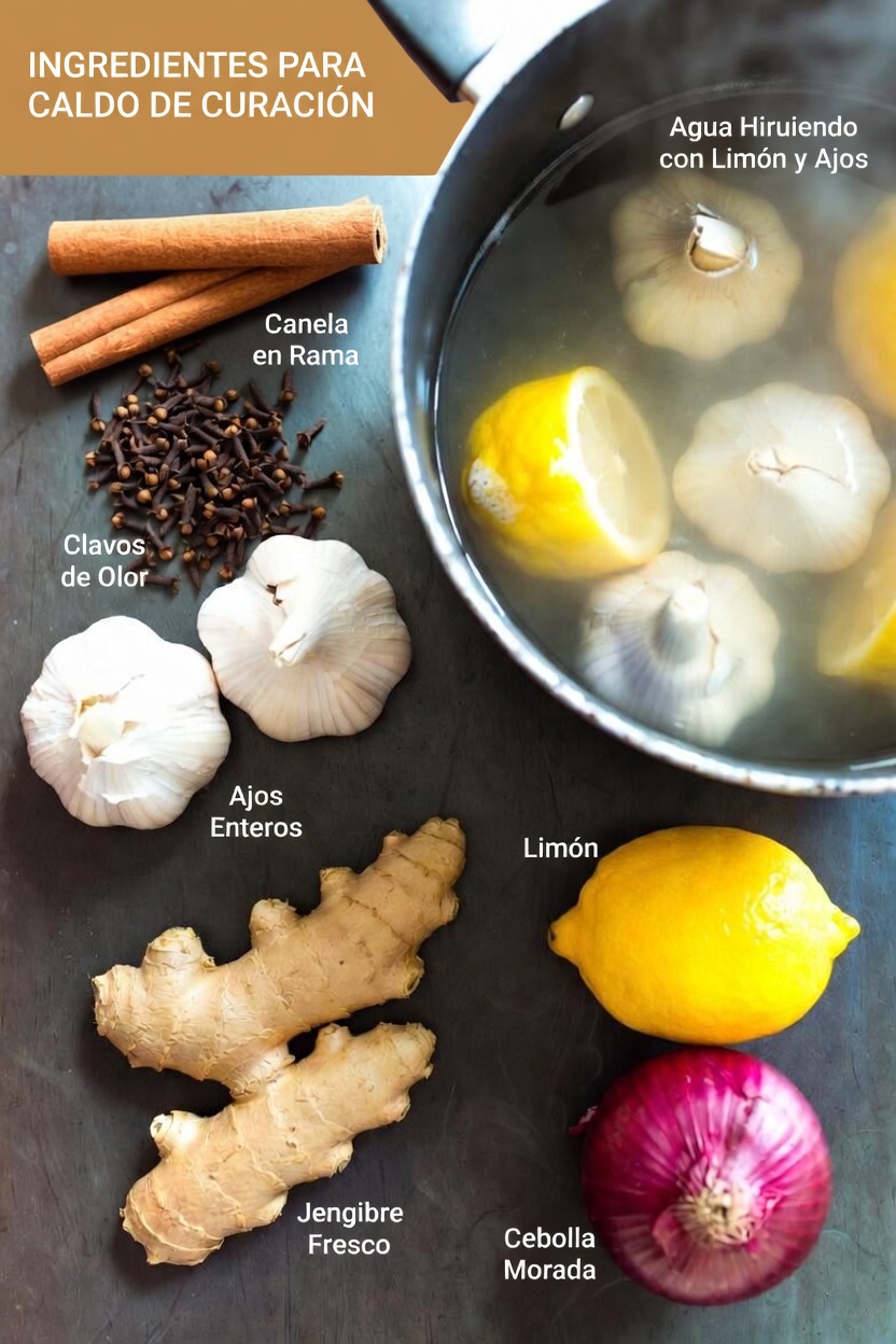Infusión herbal casera sencilla: explorando juntos la canela, los clavos de olor, el ajo, el jengibre, el limón y la cebolla
