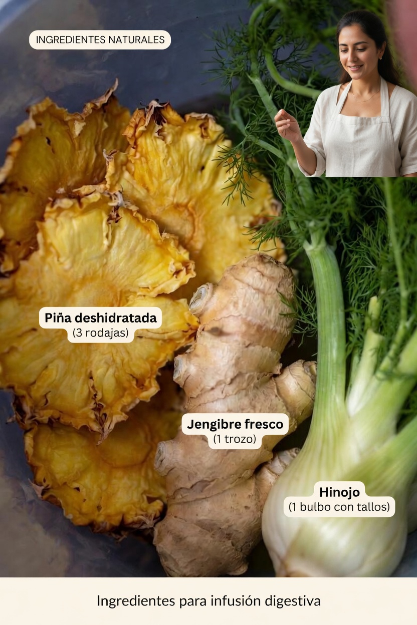 Descubre una sencilla receta de bebida nocturna con piña, jengibre e hinojo para apoyar la salud renal