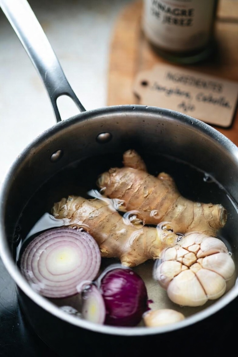 La receta de té de la mañana y para después de la cena con jengibre, cúrcuma, cebolla, ajo, canela y hoja de guayaba