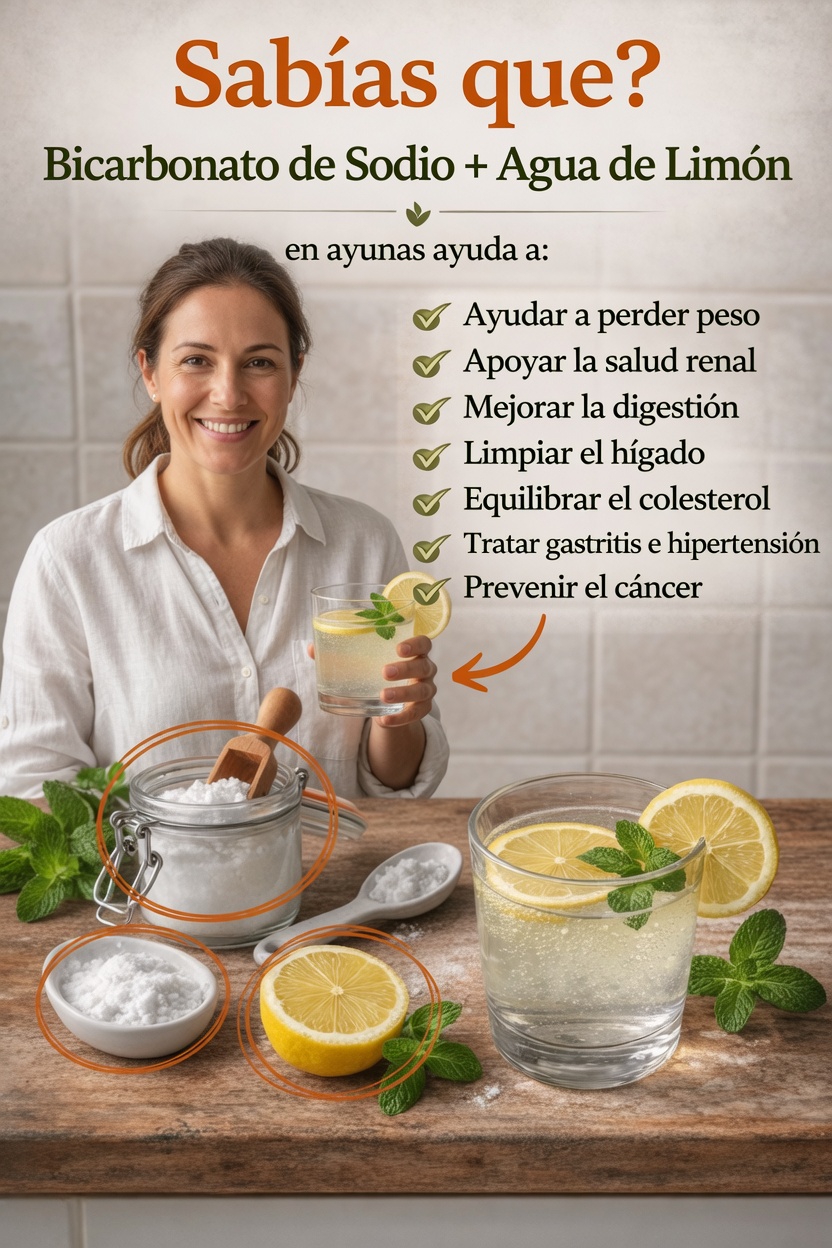 ¿Qué son exactamente el bicarbonato de sodio y el agua con limón?