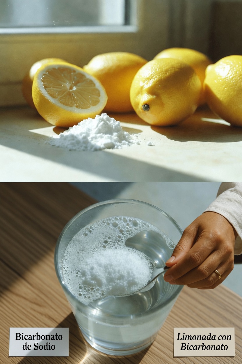 ¿Qué son exactamente el bicarbonato de sodio y el agua con limón?