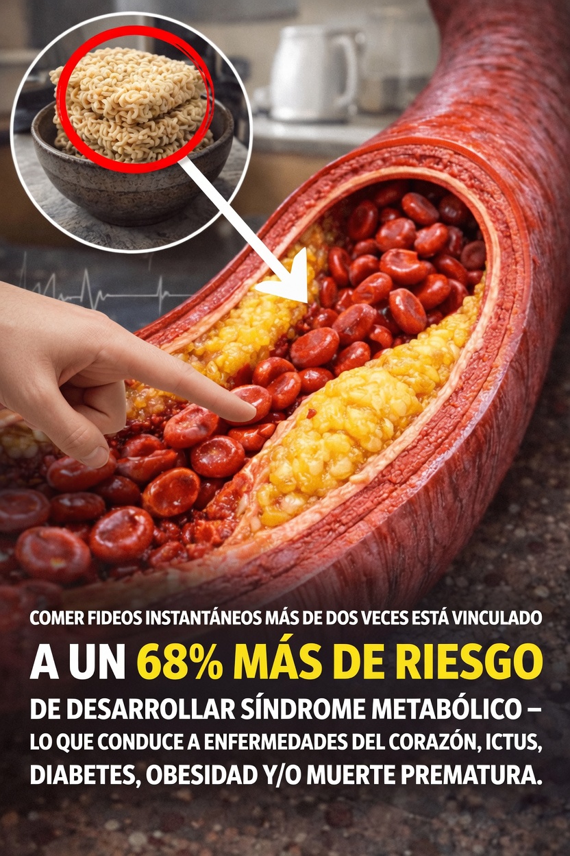 La impactante relación entre comer fideos instantáneos más de dos veces por semana y tu salud a largo plazo