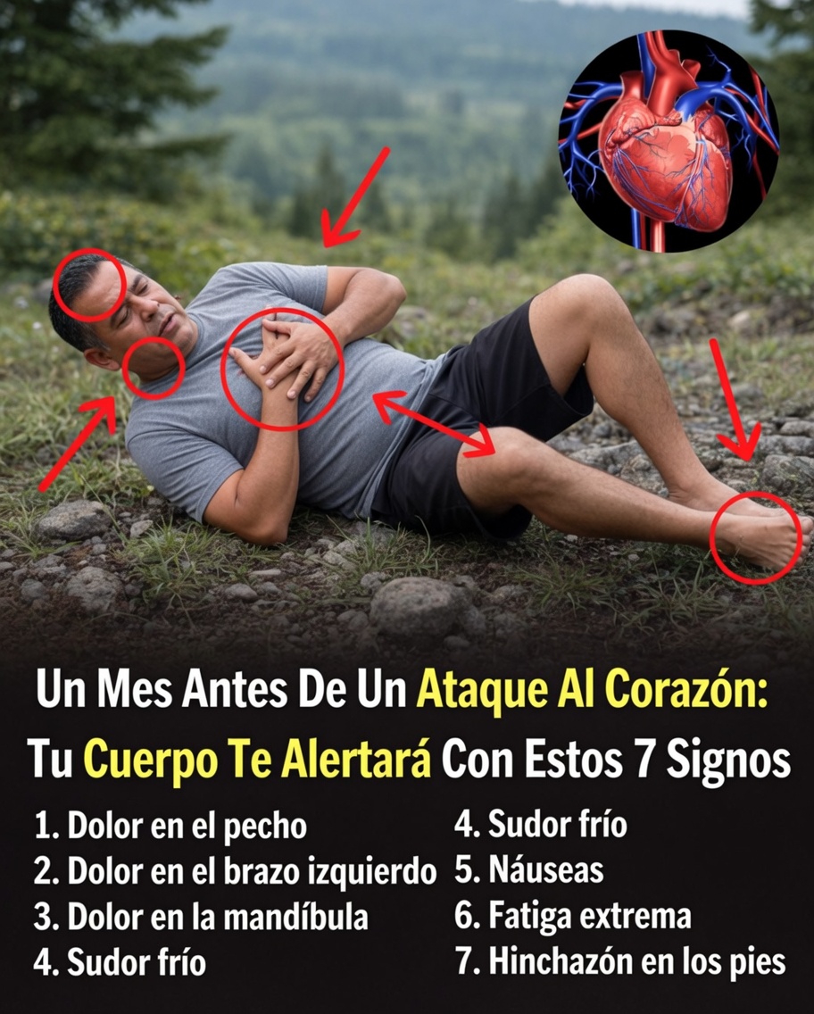 7 señales de advertencia clave que tu cuerpo podría estar enviándote semanas antes de un ataque al corazón