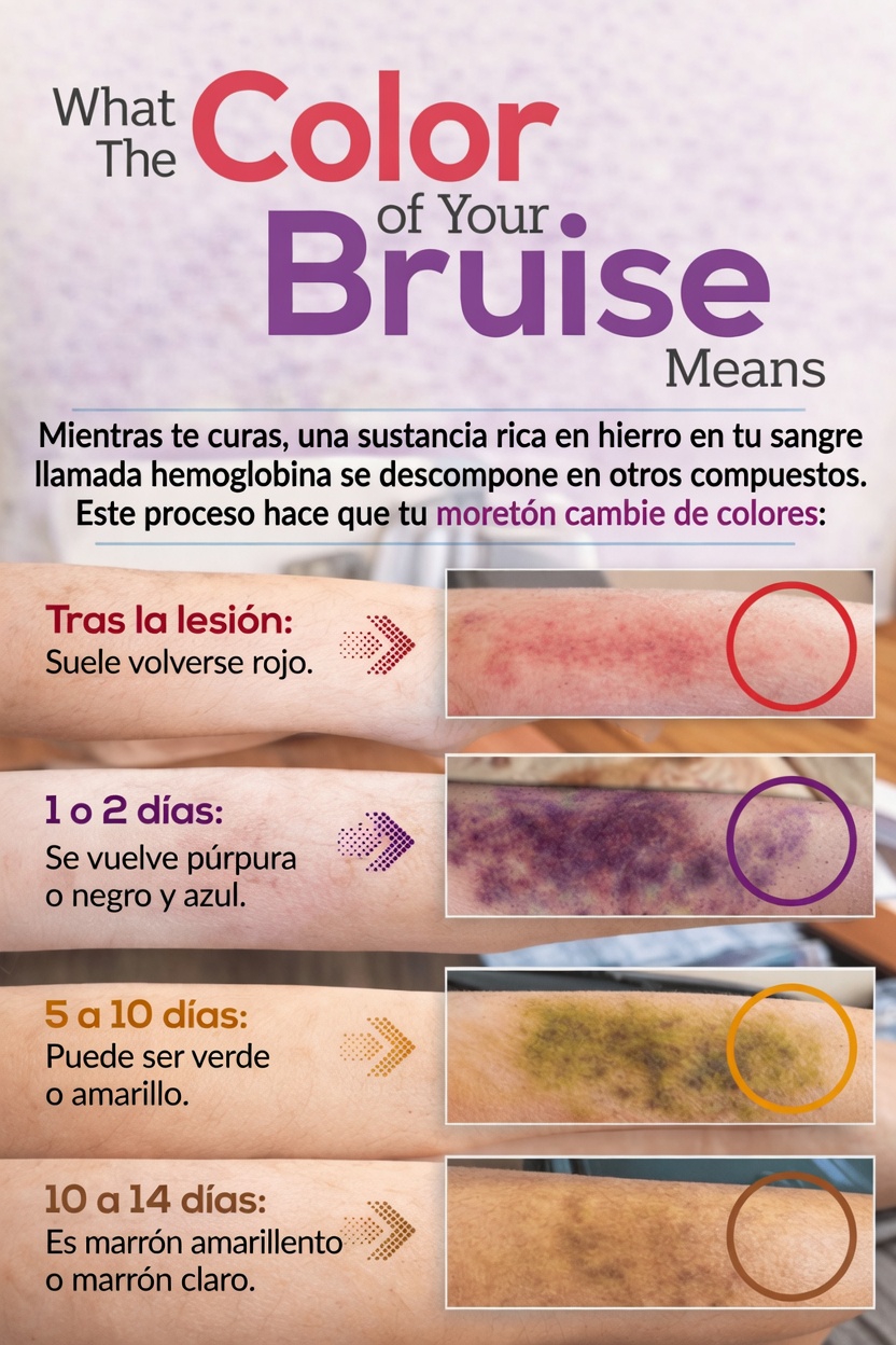 ¿Qué significa el color de tu moretón? Una advertencia que tu cuerpo podría estar enviando.