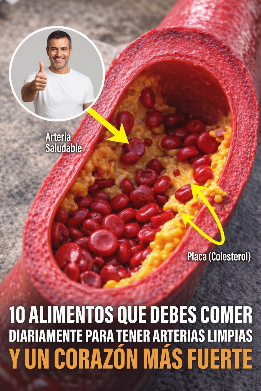 Los 10 alimentos principales que ayudan a mantener las arterias despejadas y favorecen la salud del corazón