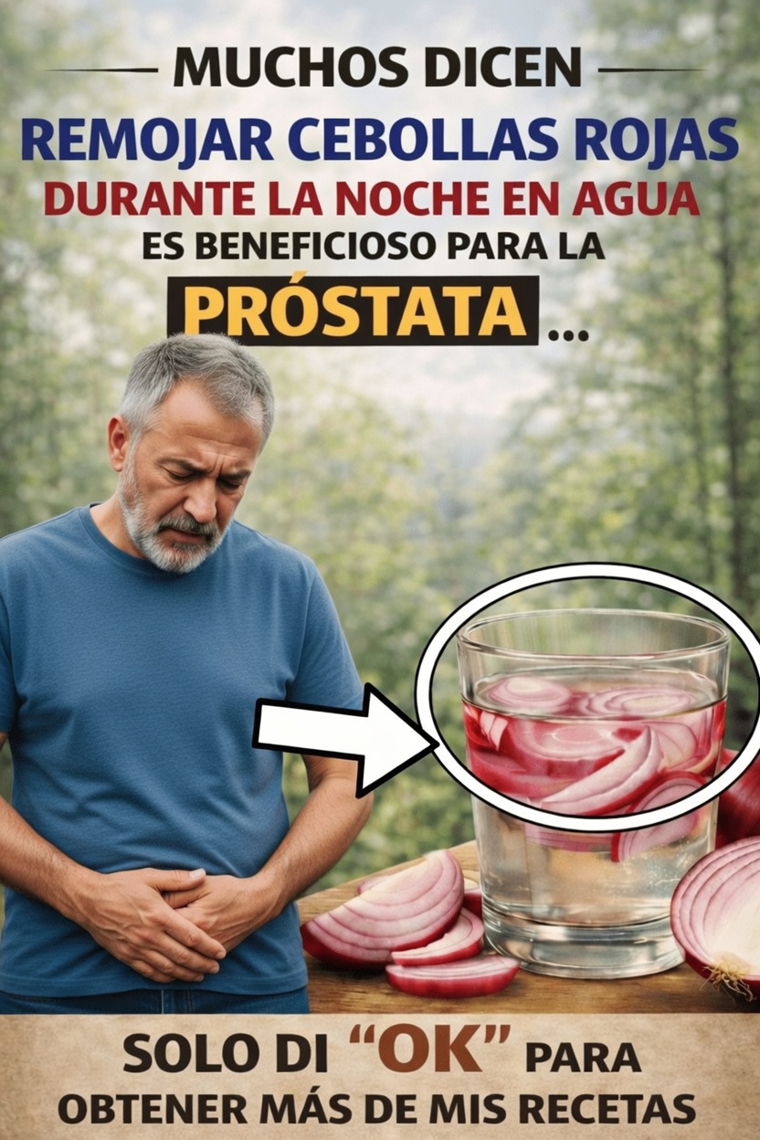 Agua de cebolla roja: un simple hábito diario para explorar como apoyo al bienestar de la próstata