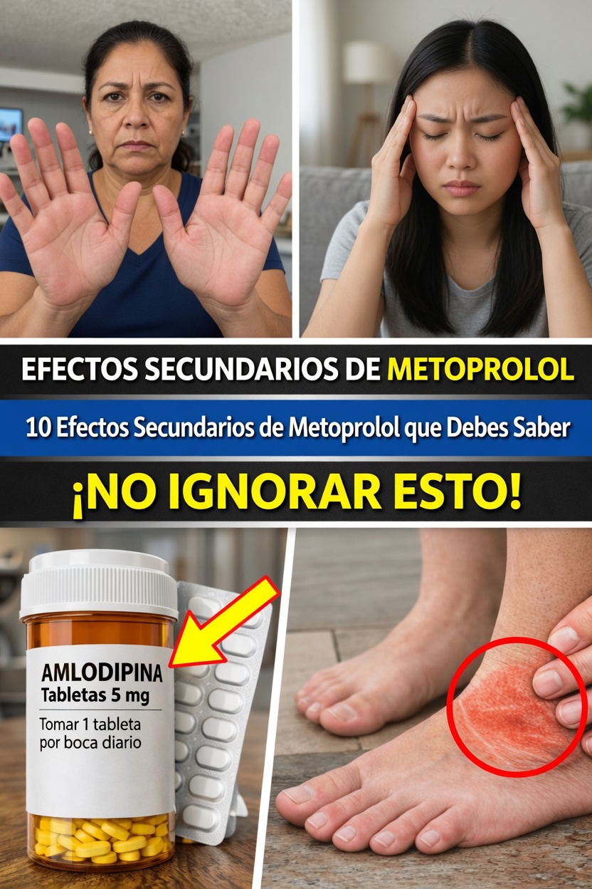 10 efectos secundarios importantes del metoprolol que debes conocer