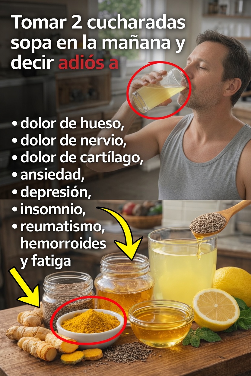 Un sencillo hábito matutino: explorando una bebida refrescante con cúrcuma, limón, miel y semillas de chía
