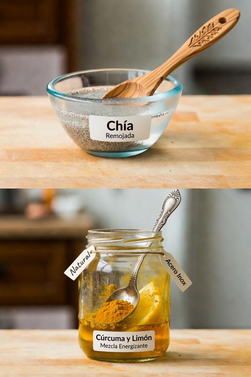 Un sencillo hábito matutino: explorando una bebida refrescante con cúrcuma, limón, miel y semillas de chía