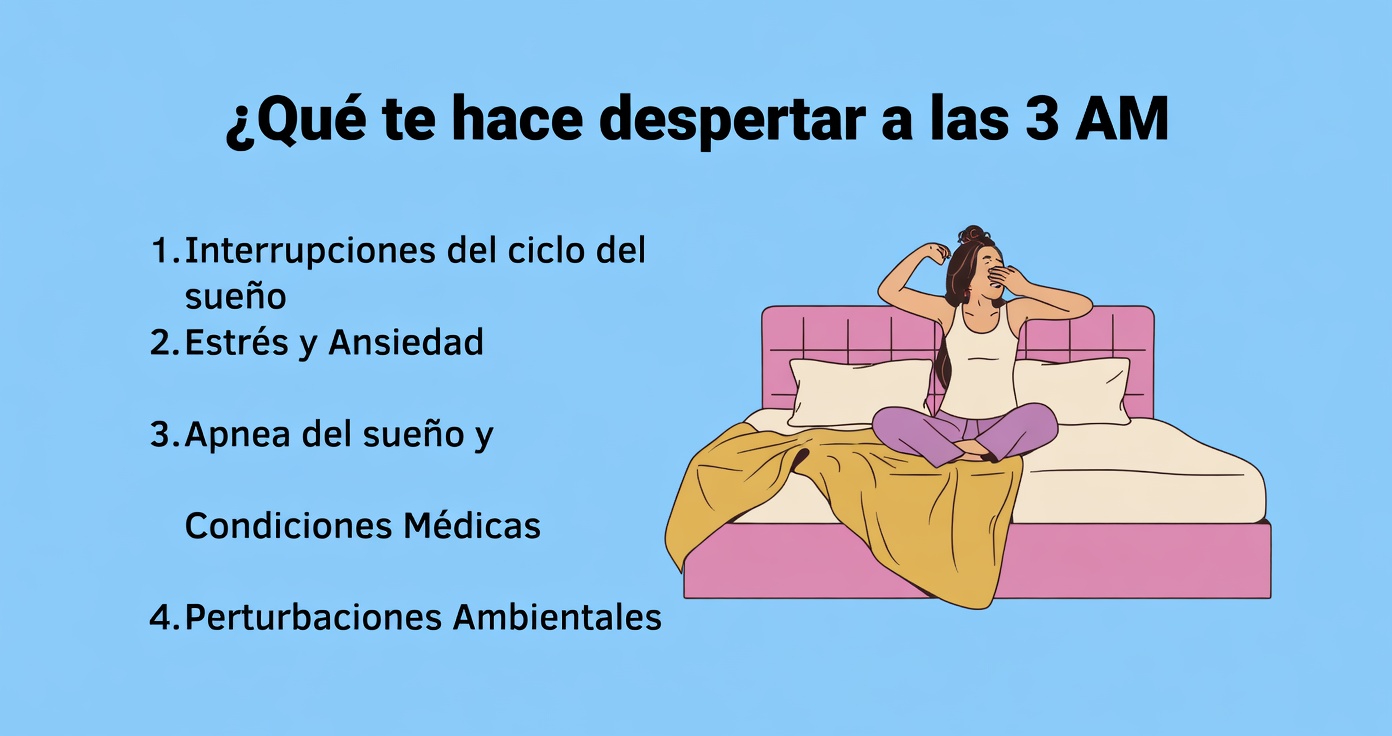 ¿Por qué te despiertas a menudo entre las 3 y las 4 de la madrugada? Comprender las razones comunes y formas sencillas de dormir mejor