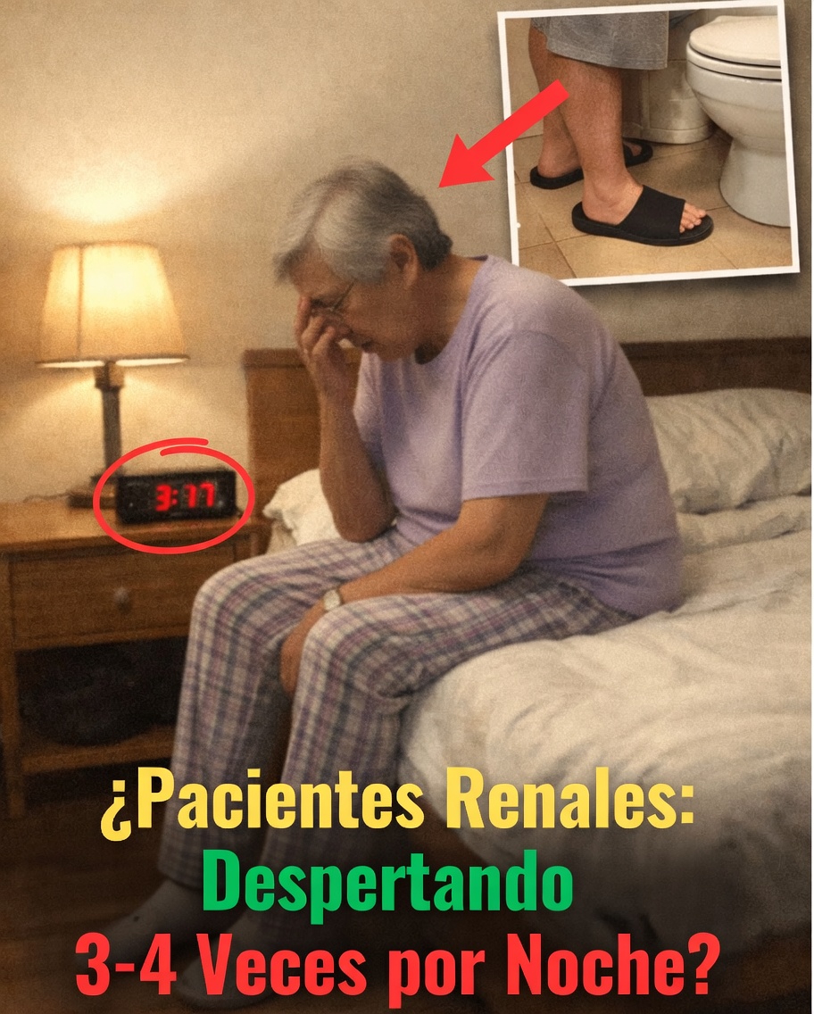 ¿Por qué los pacientes con enfermedad renal a menudo se despiertan 3-4 veces por la noche para orinar?