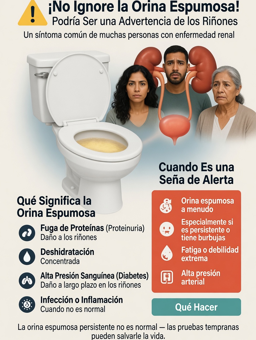 ¿Por qué la orina se ve espumosa? Entender esta señal común de la salud renal