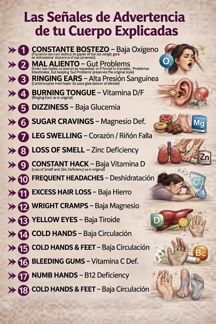 7 señales corporales sorprendentes que podrían indicar problemas de salud graves que no deberías pasar por alto