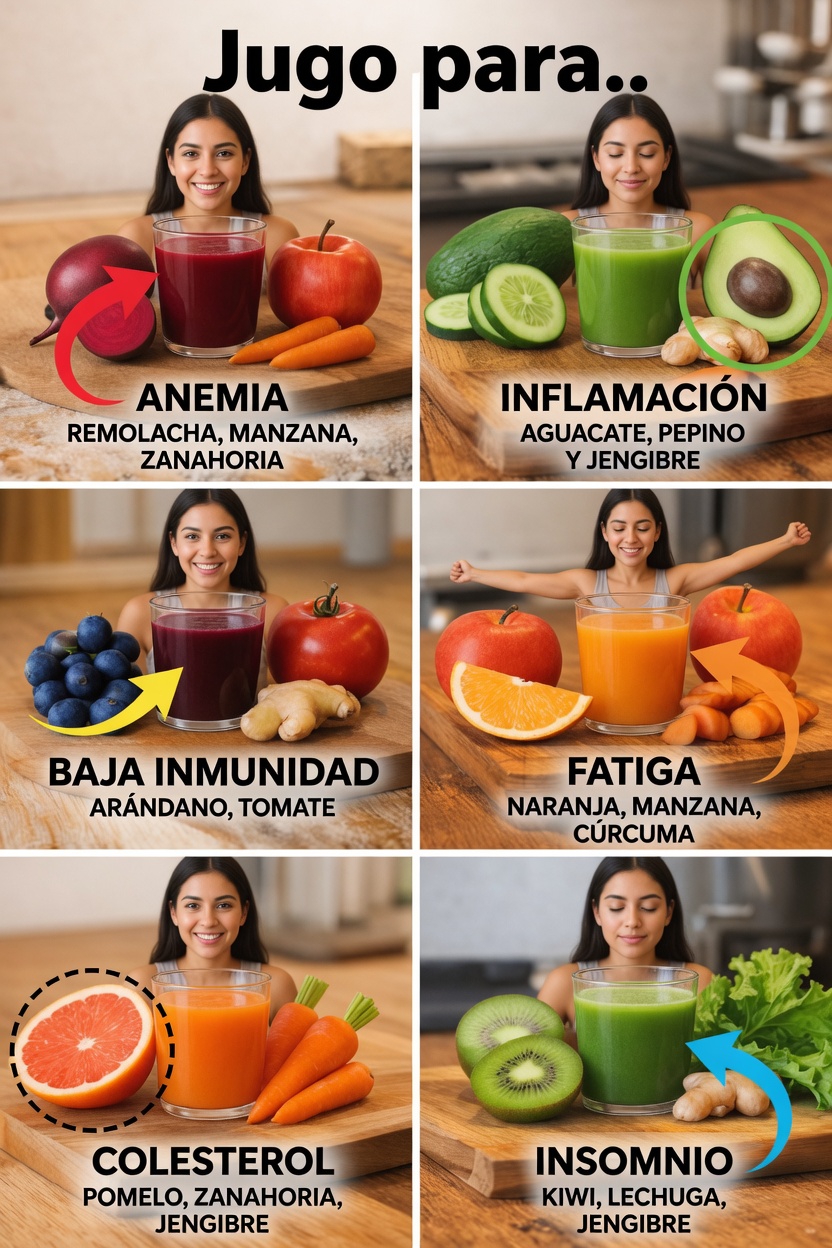 Descubre 6 deliciosas recetas caseras de jugos para favorecer la energía, la inmunidad y un sueño reparador de forma natural