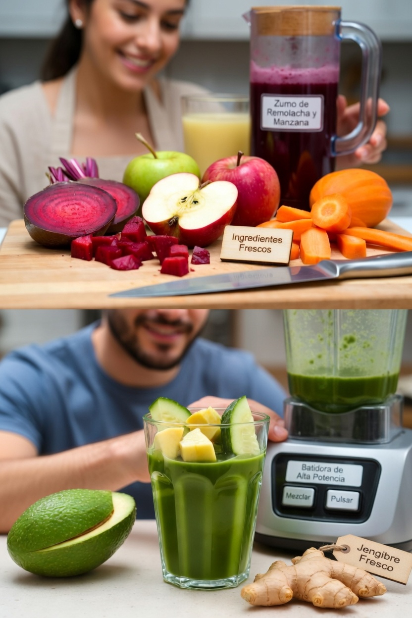 Descubre 6 deliciosas recetas caseras de jugos para favorecer la energía, la inmunidad y un sueño reparador de forma natural