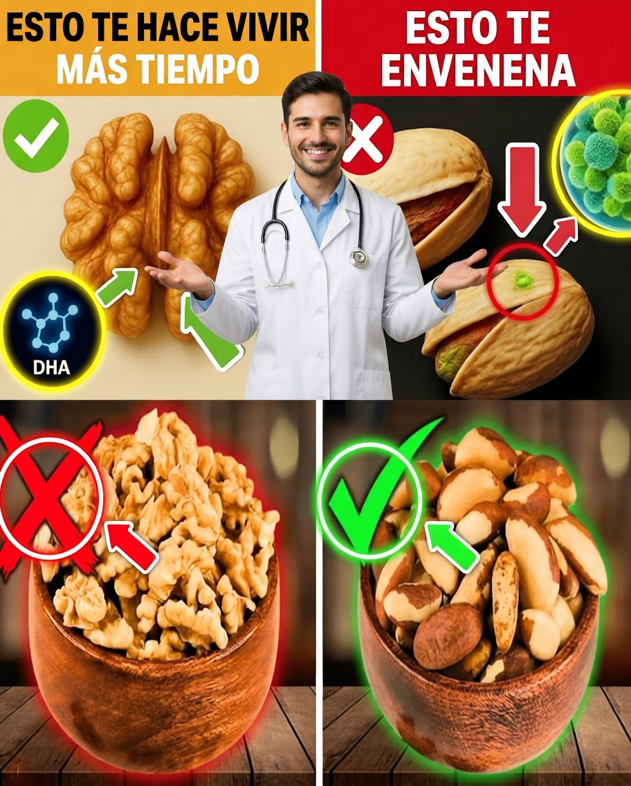 Después de los 60: las 4 peores nueces que debes evitar… y las 4 mejores para consumir cada día