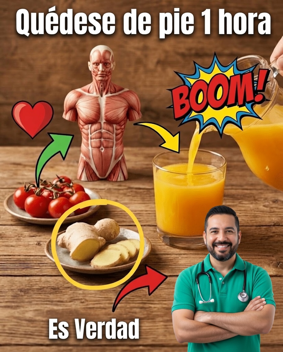 Tónico Energético Natural: Jengibre + Tomate para Días Estables Sin Cafeína