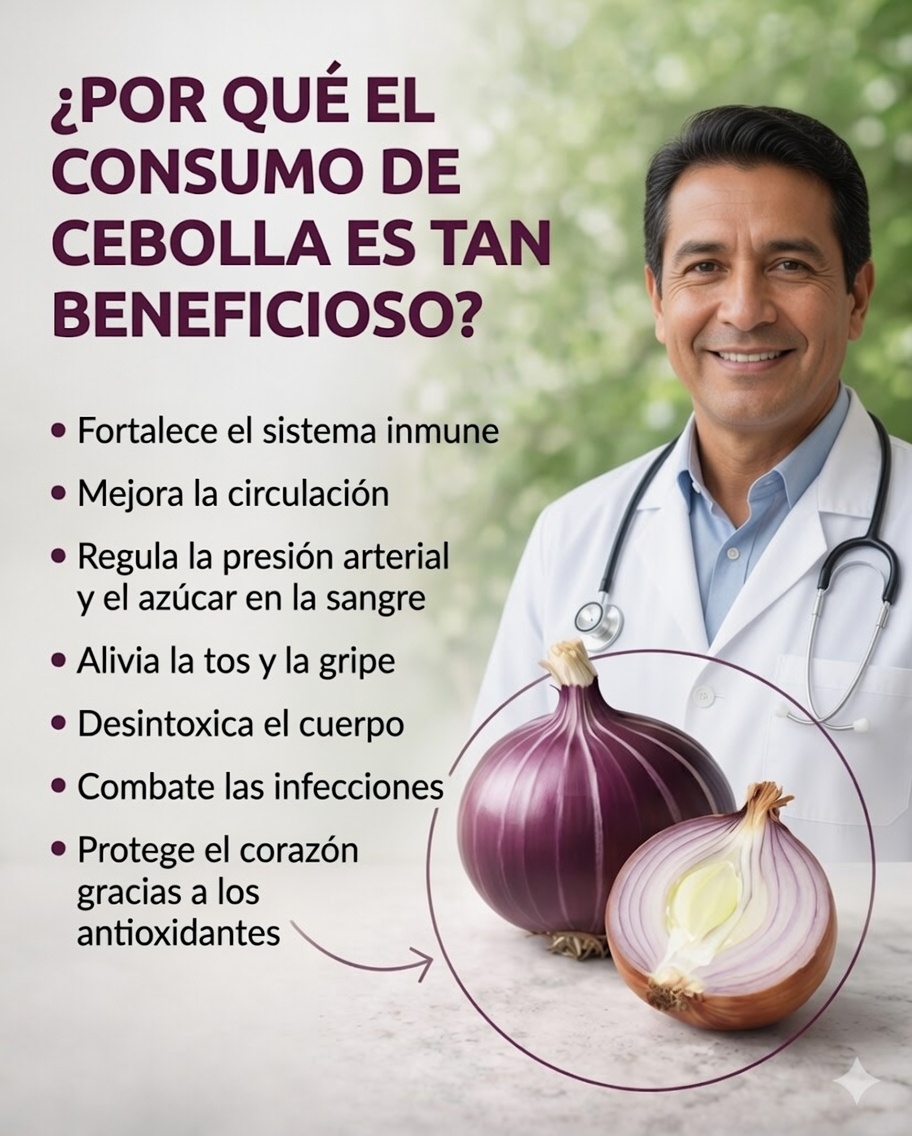🧅 Receta a base de cebolla roja: un remedio natural utilizado para calmar la tos y fortalecer las defensas inmunitarias
