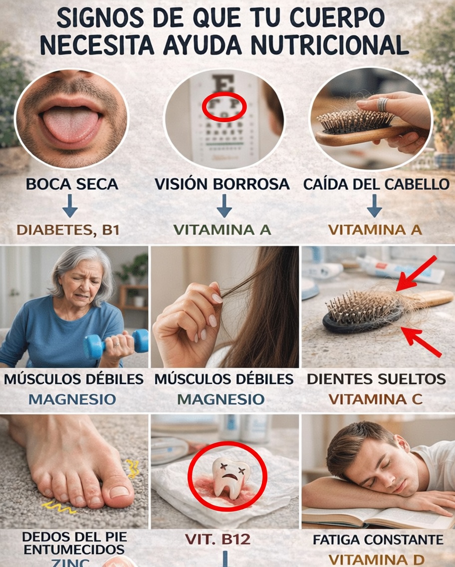 10 señales sorprendentes de que tu cuerpo podría necesitar más nutrientes esenciales cada día