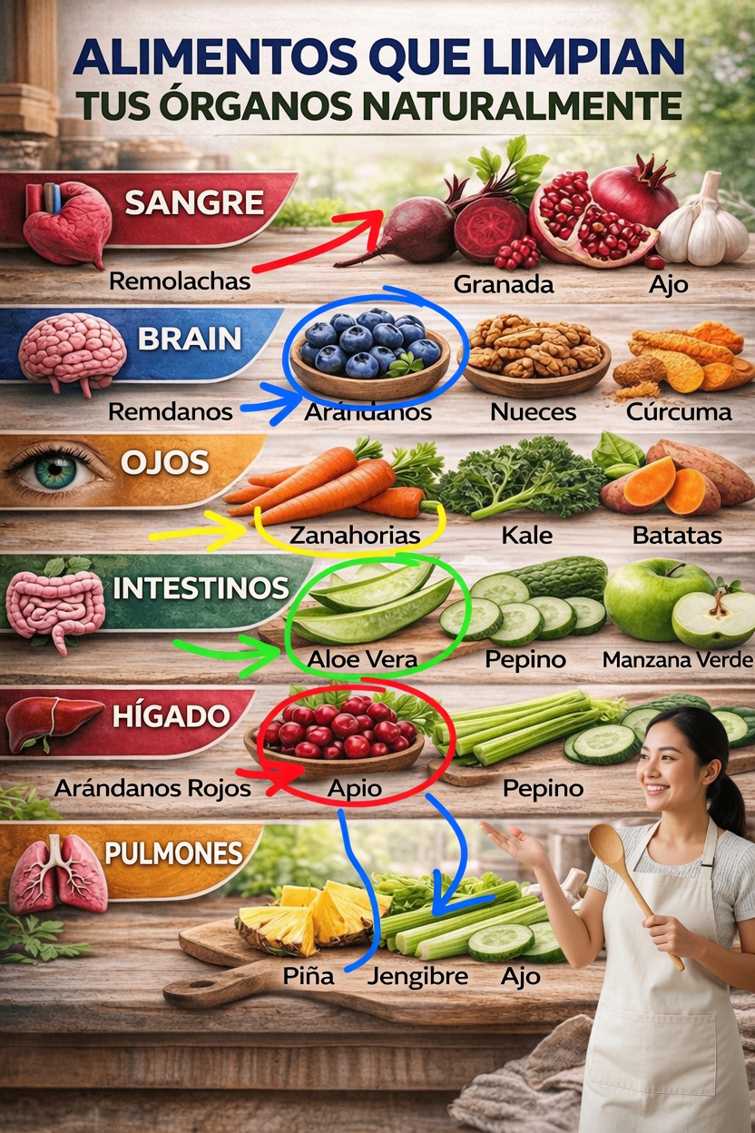 Descubre alimentos cotidianos que apoyan los procesos naturales de limpieza de tu cuerpo