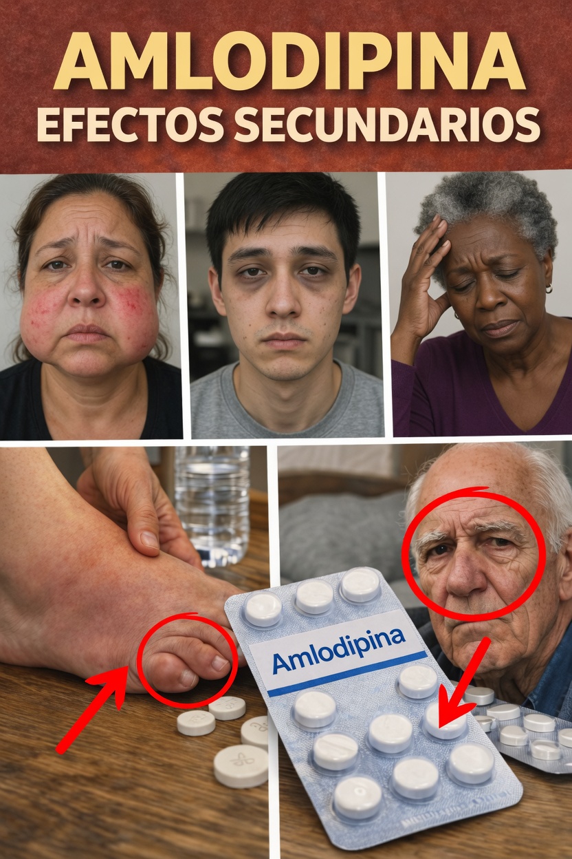 12 efectos secundarios comunes de la amlodipina que debes conocer (y qué hacer al respecto)