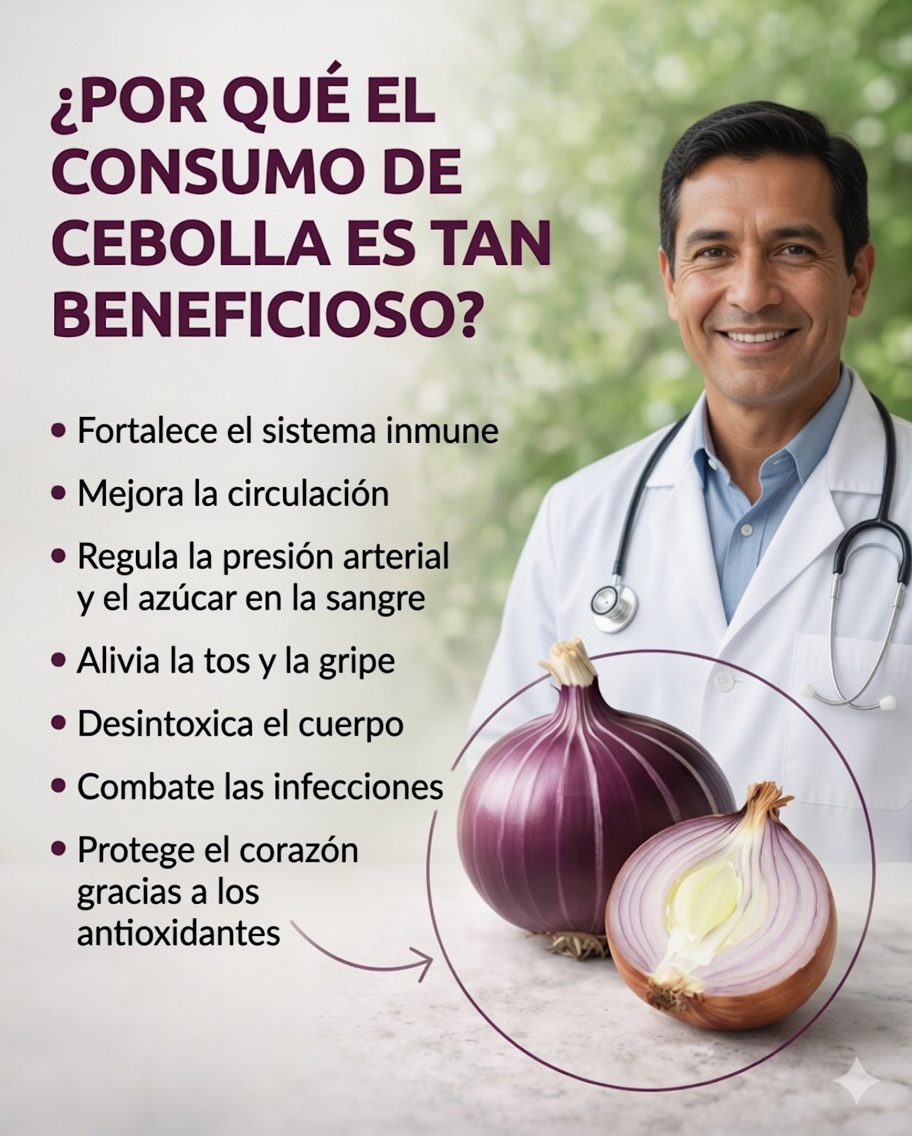 🧅 Receta a base de cebolla roja: un remedio natural utilizado para calmar la tos y fortalecer las defensas inmunitarias