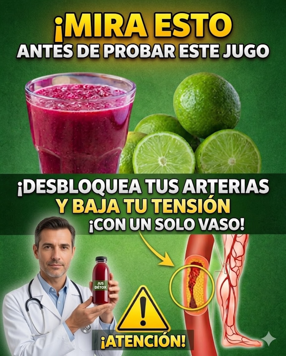 🍋 Un vaso de este jugo natural puede favorecer la circulación y la salud del corazón