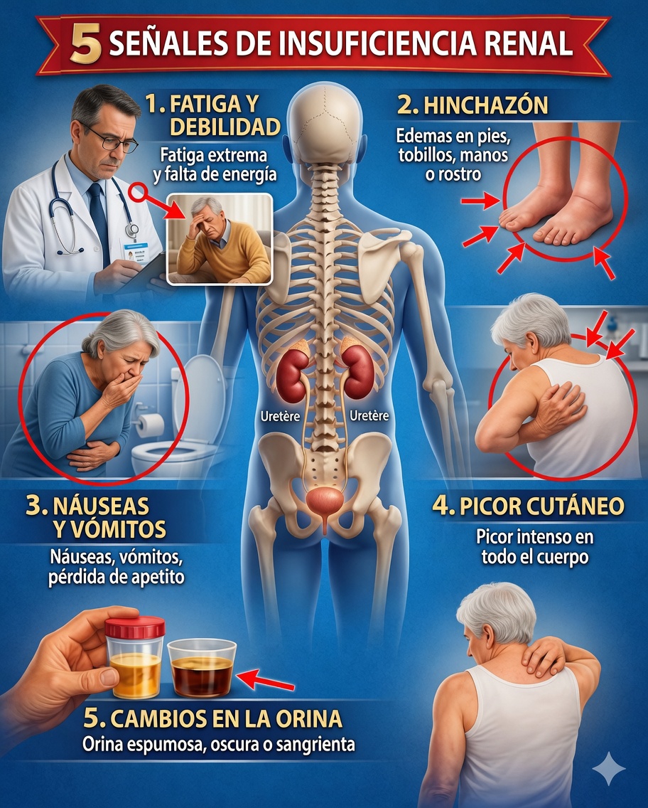 5 signos de insuficiencia renal que nunca debes ignorar