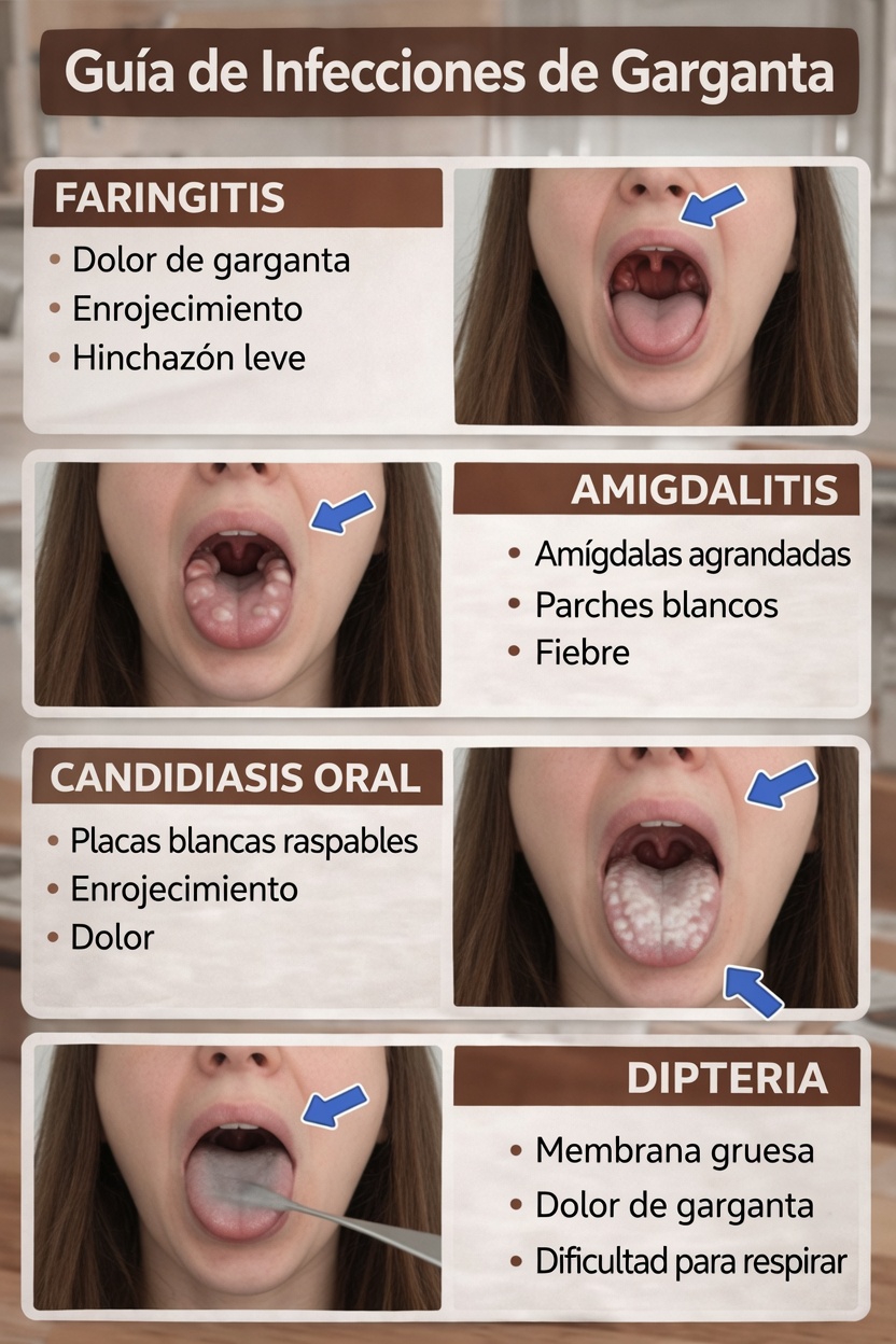 ¿Cuáles son los diferentes tipos de infecciones de garganta y cómo puedes detectar los signos a tiempo?